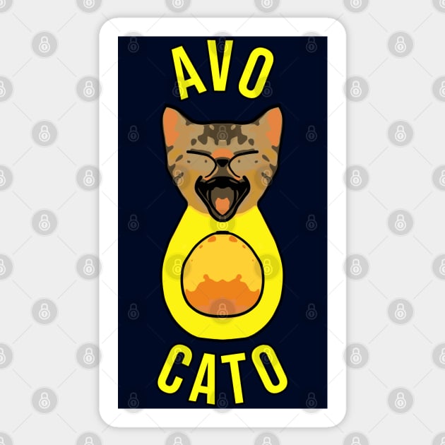 Funny Cat Avocado Sticker by ardp13